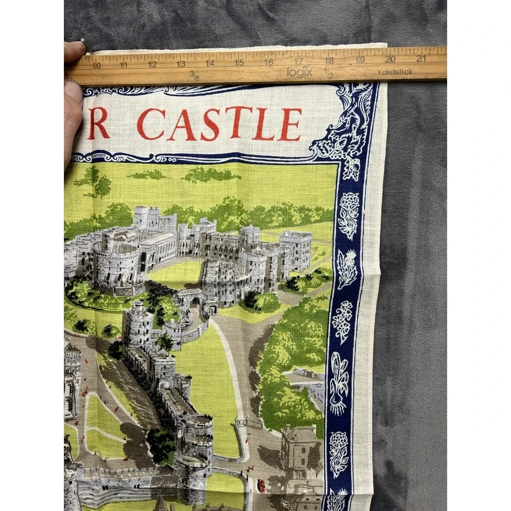 Vintage All Pure Linen Ulster Irish Weavers Windsor Castle Tea Towel